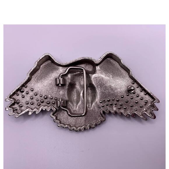 Vintage Large Metal Eagle Belt Buckle With Rhinestones 5" - Picture 4 of 7
